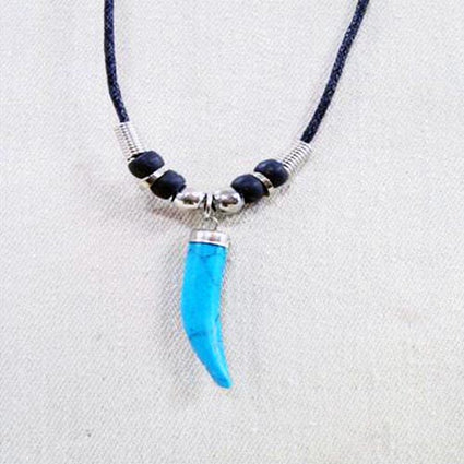 Turquoise color horn pendant NK