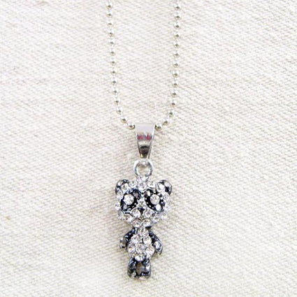 Rhinestone panda pendant, NK