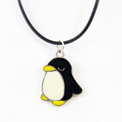 Enamel penguin pendant NK